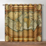 Jekeno World Map Blackout Curtains 52"W X 84"L (pack Of 2), New. Price: $70.05.