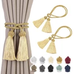 2 Pack Gold Curtain Tiebacks Rope Tassel Decorative Holdbacks New. Price: $10.74.