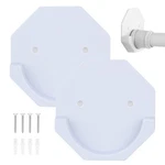 Letrushare Shower Rod Holders Adhesive Tension Curtain Brackets Stick White New. Price: $10.51.