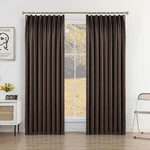 Mumfas Coffee Brown Pinch Pleat Curtain 52" X 120" Solid Thermal Insulate... Open. Price: $63.13.