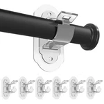 No Drill Curtain Rod Brackets Needed Holders, Adhes New. Price: $23.72.