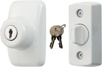 Model Glk Deadbolt For Storm And Screen Doors, Key Lock, White (2-PIECE Set) New. Price: $45.99.