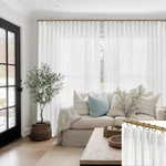 Shineland White Sheer Curtains 70 X 108 Inches Long,pinch Pleated Linen Semi ... New. Price: $95.38.
