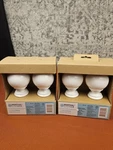 4 New Martha Stewart Living White Finish Finials Round 2 Sets 1-3/8". Price: $19.99.