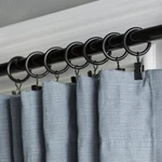 Kenney Real Home Window Curtain Clip Rings 5/8" & 3/4" Pewter. Set Of 14 Open. Price: $8.50.