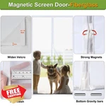 Risareyi 32X92" White Fiberglass Magnetic Screen Door Thicker Mesh Bugs New. Price: $44.99.