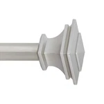 72-144" Nickel Curtain Rod, Quick Easy Installation, No Tools Option, 1" Diam... New. Price: $44.68.