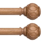 Wolistsa 2 Pack Wood Curtain Rods For Windows 30 To 56 Inch, Boho Vintage Decora New. Price: $55.39.