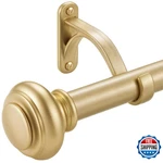 Vimayta 72-144 Inch Diameter Curtain Rods With Resin Finials, Adjustable Heavy New. Price: $62.39.