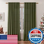 Emema Olive Green Privacy Sheer Curtains 84 Inches Long 2 Panels Set New. Price: $37.02.