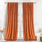 Roslynwood Luxury Soft Russet Orange Velvet Curtains 84 Inches Long Back Tab ... New. Price: $57.14.