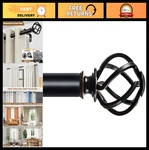 Heavy Duty Black Curtain 72-144 Inches, Decorative Drapery Rods, Twisted En New. Price: $51.99.