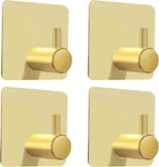Gold Adhesive Hooks, 4 Pack Wall Heavy Duty, Waterproof Sticky For Ha New. Price: $14.40.