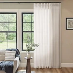 Cream Patio Sliding Door Curtains 100 Width 102 Inches Long Pinch Pleated Cur... New. Price: $135.08.