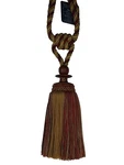 Trimland Amazonas 3313-13 1511 Brick Red Green Gold Wood Drapery Tassel Tieback New. Price: $15.99.