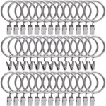 44 Pack Curtain Rings With Clips Hooks, Silver Drapery Stain... New. Price: $14.46.
