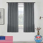 Panelsburg Dark Gray 100% Total Blackout 63" Curtains For Bedroom Living New. Price: $74.11.