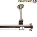 Adjustable Ceiling Curtain Rod Heavy Duty Steel Compact Mounting Brackets New. Price: $56.22.