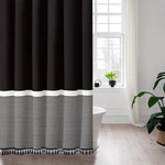 Seasonwood 96" Modern Farmhouse Boho Stripe Fabric Shower Curtain Water Repellen New. Price: $49.07.