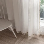 Boho Curtains Semi-blackout 84 Inch 2 Panels For Living Room, Linen Tassels F... New. Price: $59.46.
