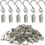 Stainless Steel Hooks Curtain Clips, 50 Pack Hanging Party Lights Silver New. Price: $17.30.
