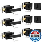 Probrico Matte Black Exterior Door Locksets Deadboltfront Entry Handle New. Price: $170.67.