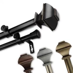120 In. To 170 13/16 Julianne Double Adjustable Curtain Rod - Antique Bra New. Price: $175.99.