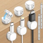 6 Pack,magnetic Cable Clips & Silicon Ties, Smooth White New. Price: $14.40.