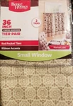 Better Homes &gardens Fresh Brewed Tier Pair Rod Pocket Ribbon ACCENTS30"WX36"L New. Price: $18.99.
