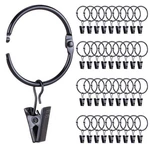 Roonoo 36 Pack Openable Metal Curtain Rings With Clips, Fits Up To 1 Inch Rod, New. Price: $18.29.