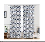 Driftaway 2 Window Panels Alexander Curtains Spiral Geo Trellis Pattern New. Price: $29.93.