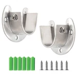 2PCS Heavy Duty Stainless Steel Rod Socket, Wardrobe Bracket Flange Holde... New. Price: $9.14.