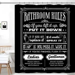 Funny Quotes Shower Curtains, Cool Bathroom Rules Curtain, X 72... New. Price: $30.46.