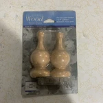Graber Drapery Wood Pole Ends- Natural Finish 1-3/8" 35MM Rod New. Price: $10.00.