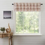 Vhc Annie Portabella Brown Check Ruffled Valance 16X72 Farmhouse New. Price: $31.95.