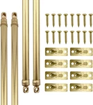 4 Pack: Amazing Drapery Hardware Swivel Sash Curtain Rod, Brass Adjust 21-38" New. Price: $39.99.