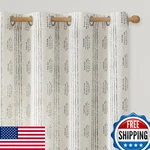Ugoutry Boho Linen Curtains For Bedroom Living Black Farmhouse New. Price: $62.40.