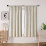 Joydeco Beige Boho Curtains 72" Long, Panels Soft Semi-blackout Farmhouse New. Price: $57.40.