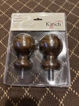 Kirsch Trends Finials Sherwood Brown Ball Style Fits 1 3/8 Pole New. Price: $18.00.