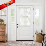 Jinchan Linen French Door Curtain 52"W X 40"L (pack Of 1), Semi-sheer White New. Price: $20.32.