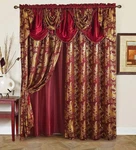 Glory Rugs Jacquard Luxury Window 2 Panel Set Burgundy Gold Curtain With Atta... New. Price: $66.99.