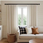 Joydeco Adjustable Curtain Rod 32 120 Black Open. Price: $16.00.