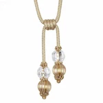 Double Glass Ball Tassel Tie Back In Gold By Trimland New. Price: $13.25.