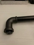 Decopolitan Industrial Telescoping Wrap Around Curtain Rod Set 18-36" Black New. Price: $17.29.
