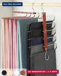 Moralve Pants Hangers Space Saving - 2 Pack European Beechwood Scarf And Jean New. Price: $41.01.