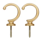 2PCS Curtain Holdbacks Wall Mounted Zinc Alloy Drapery Tiebacks Hooks Golden New. Price: $17.18.