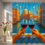 Elegant Vintage Style Shower Curtain - Scenic Venice View New. Price: $19.99.