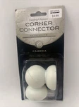Cambria Premier 1/8" Corner Connector Satin White Finish 41206 Curtain Drapes New. Price: $9.95.