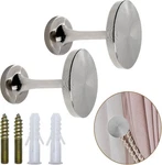 Curtain Tiebacks 2 Pack Wall Mounted Zinc Alloy With Screws, Silver New. Price: $20.41.