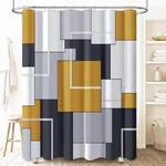 Bttn Geometric Cloth Shower Curtain - 36 X 72 Small Narrow Set... New. Price: $29.51.